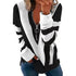 Fall winter v-neck zipper personality long sleeve sweater